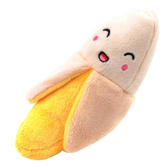 Pet Toys Funny Cartoon Cute Fruit Bite Resistant Plush Squeaky Toy Pet Chew Toy For Cats Pet Interactive Supplies Pet Partner