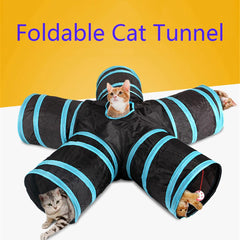 14 Styles Foldable  Pet Cat Tunnel 2/3/4/5 Holes Play Tubes Balls Collapsible Crinkle Kitten Toys Puppy Rabbit Play Tunnel Tubes