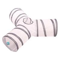 14 Styles Foldable  Pet Cat Tunnel 2/3/4/5 Holes Play Tubes Balls Collapsible Crinkle Kitten Toys Puppy Rabbit Play Tunnel Tubes