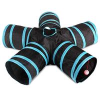 14 Styles Foldable  Pet Cat Tunnel 2/3/4/5 Holes Play Tubes Balls Collapsible Crinkle Kitten Toys Puppy Rabbit Play Tunnel Tubes