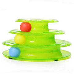 Funny Pet Toys Cat Crazy Ball Disk Interactive Amusement Plate Play Disc Trilaminar Turntable Cat Toy Z