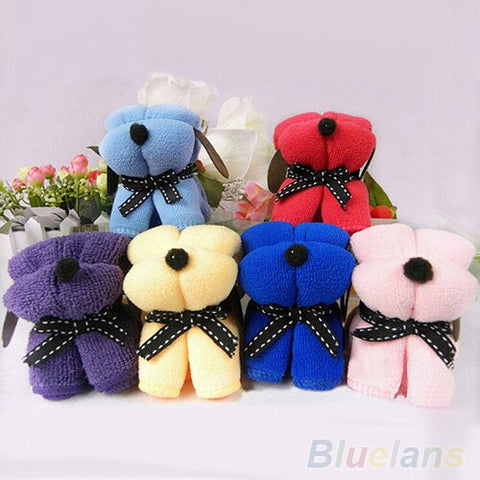 5pcs New Hot Sell Dog Shape Microfiber Towel Cottons Plain Washcloth Wedding Creative Present Pet Dogs Scarf Gifts Hand Towels